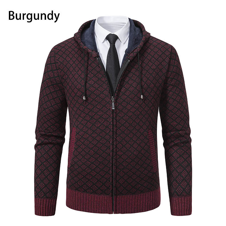 Herren modische Sweatjacke mit Kapuze und elegantem Muster
