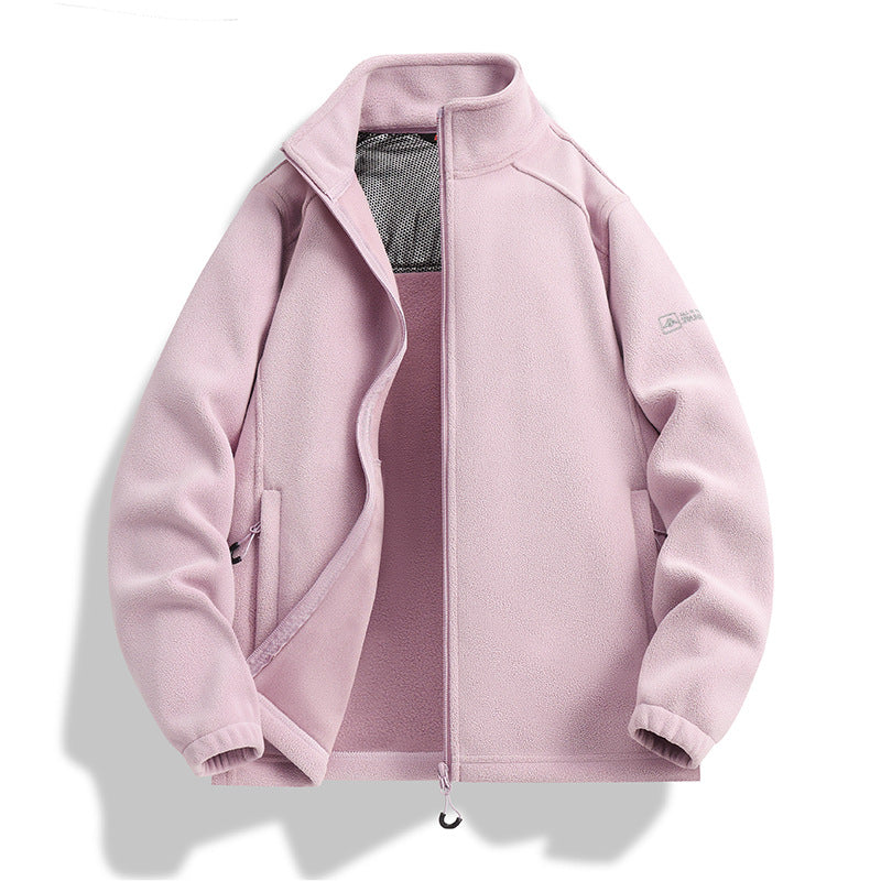 Herren Fleecejacke mit Stehkragen, Windabweisender Microfleece und Reißverschlusstaschen Shop Nory