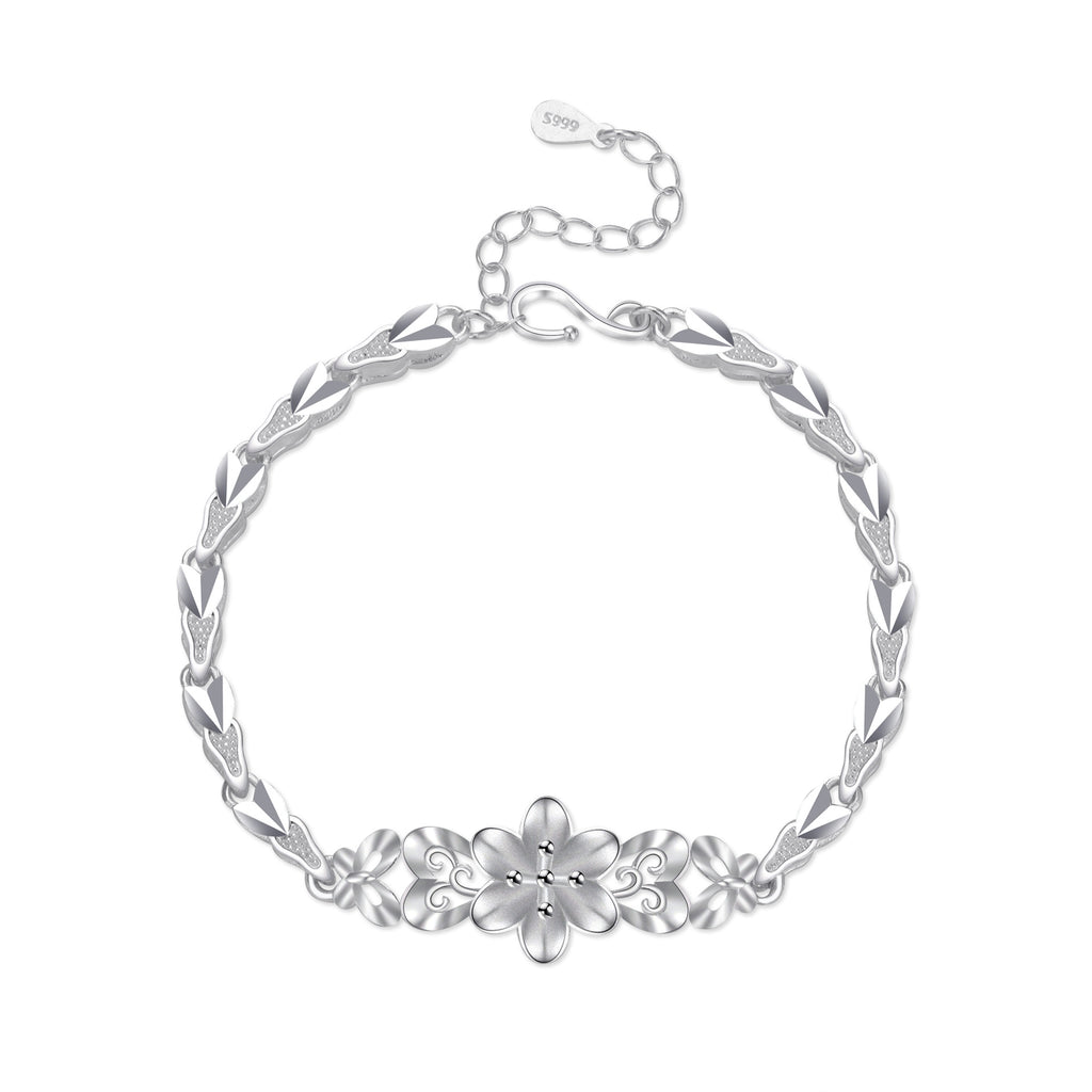 Damenarmband mit filigranem Blumendesign und elegantem Zirkonia-Besatz Shop Nory
