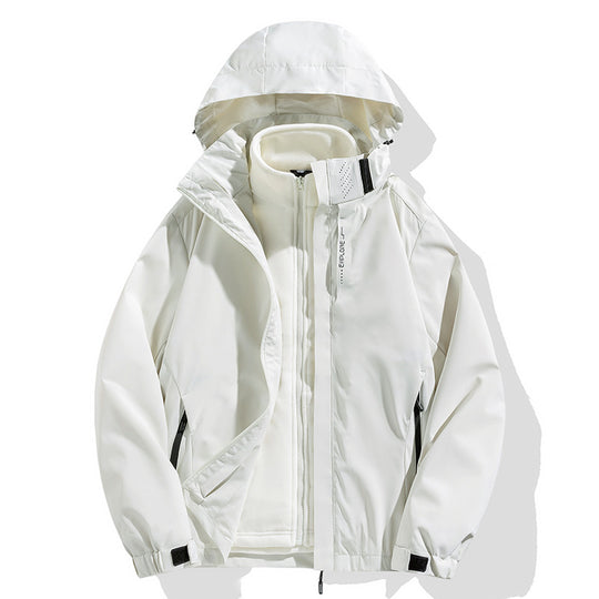 Herren zweiteilige Winterjacke mit abnehmbarer Fleece-Innenjacke wasserdicht winddicht Shop Nory