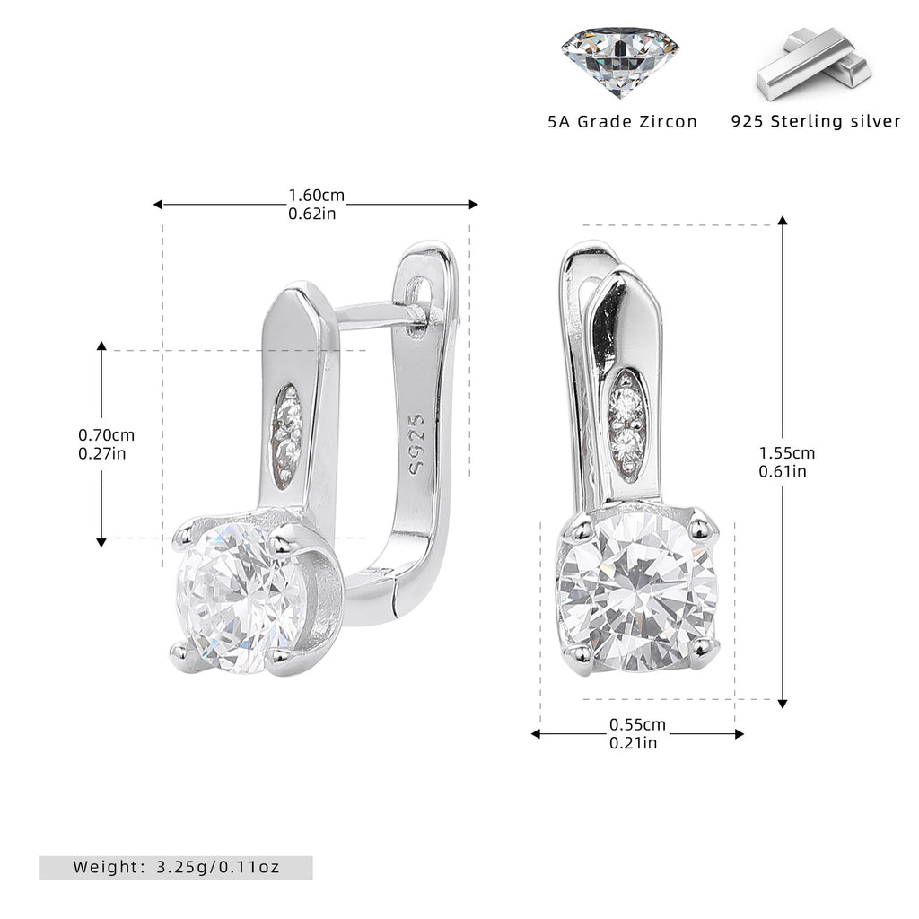 Damen Ohrhänger mit funkelnden Zirkonsteinen und hochwertigem 925 Sterlingsilber Shop Nory