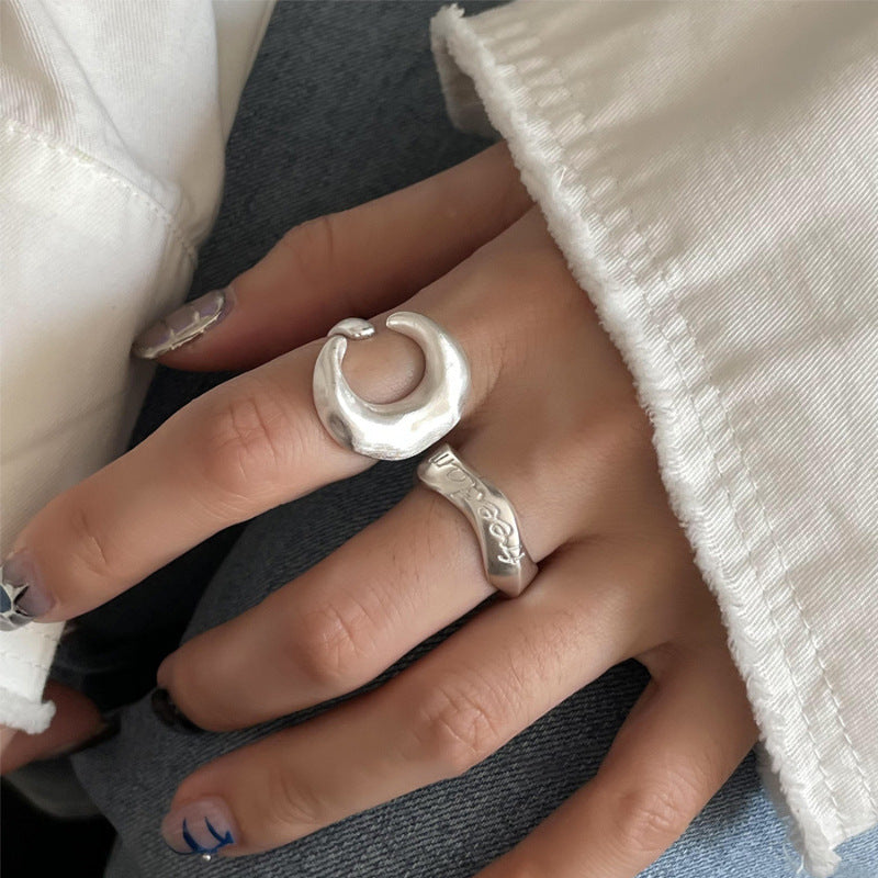 Damen Kreativer und stilvoller Ring mit Mond-Design Shop Nory