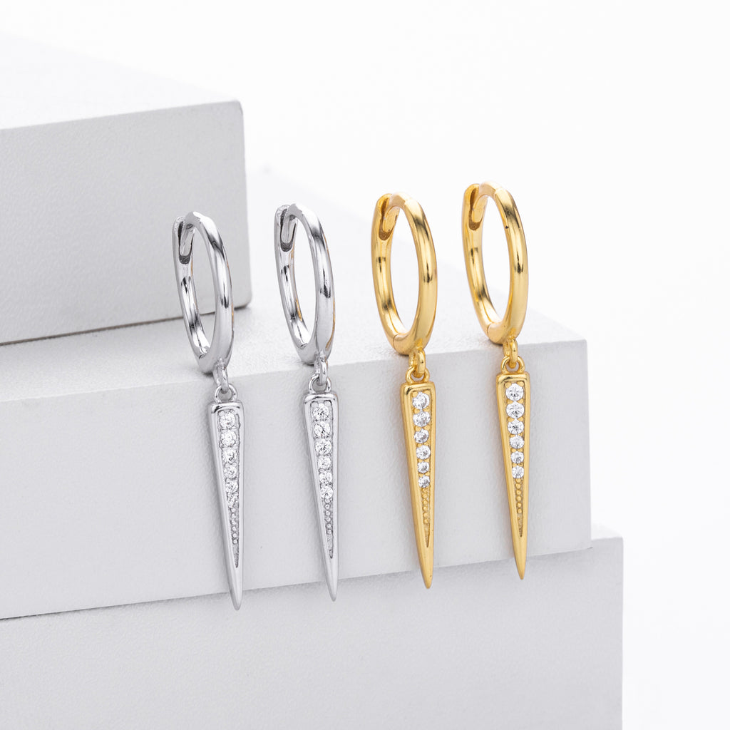Damen Ohrhänger mit eleganten Zirkon-Akzenten und hochwertigem 925 Sterling Silber Shop Nory