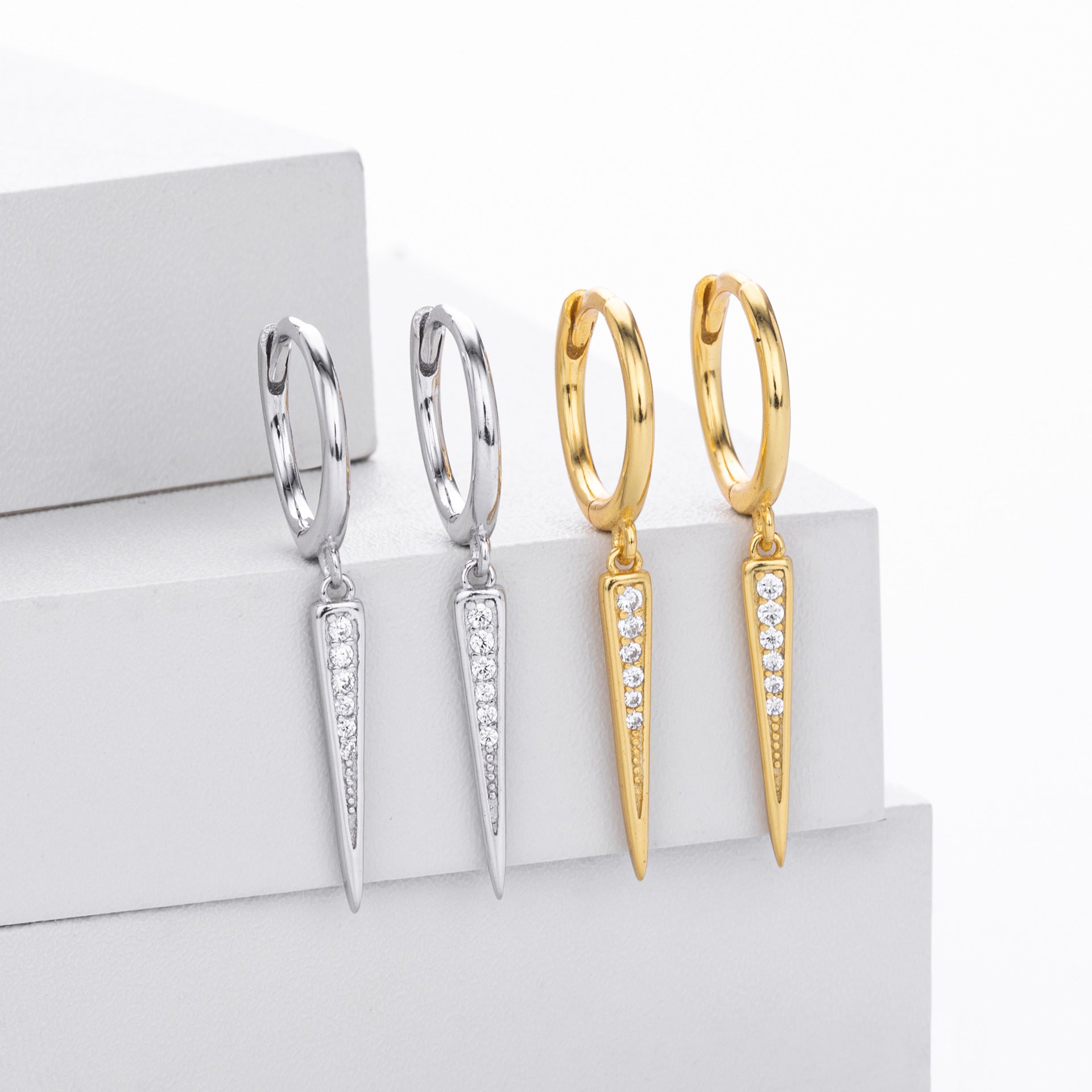 Damen Ohrhänger mit eleganten Zirkon-Akzenten und hochwertigem 925 Sterling Silber Shop Nory