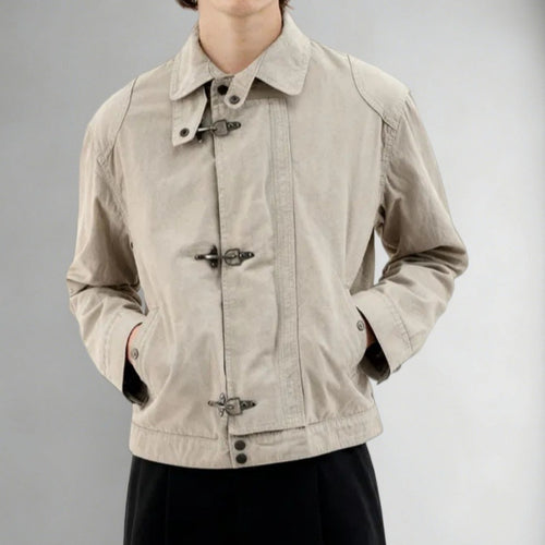 Damen Modische Kurzjacke mit Schnallenverschluss