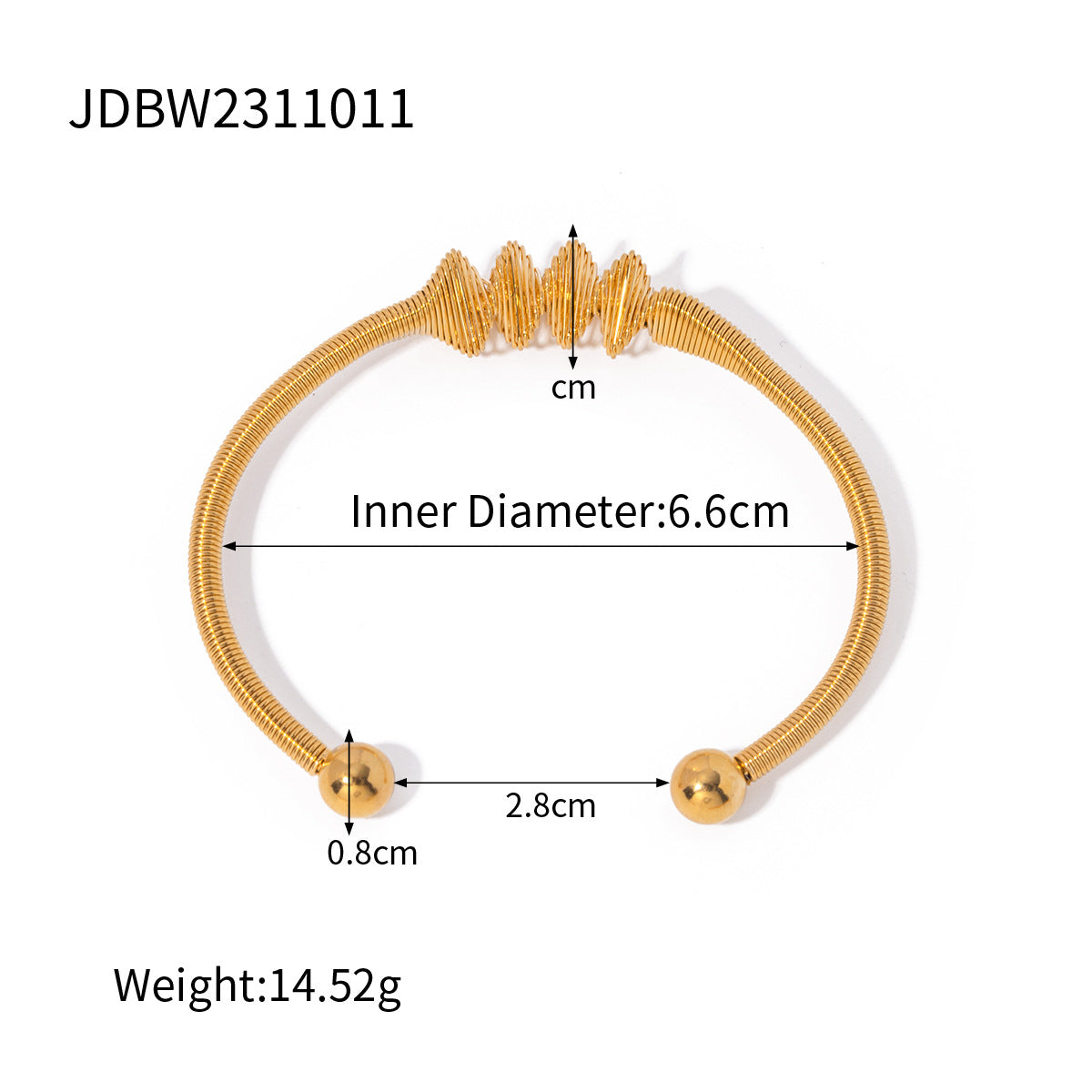 Damen Offenes Armreif mit elegantem Spiral-Design und Goldakzenten Shop Nory