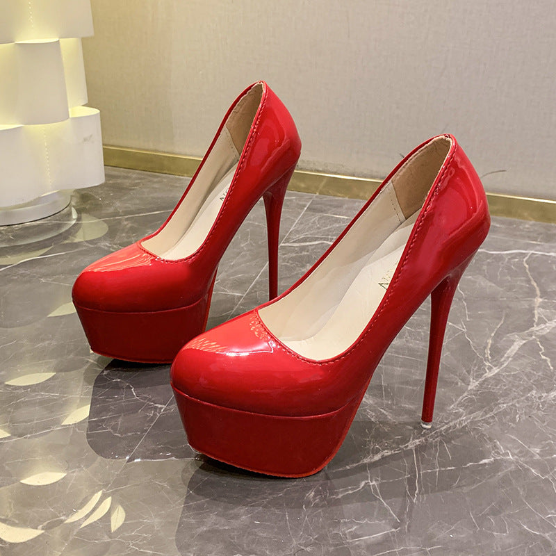 Damen Lack-Pumps mit überhohem Plateau und schlankem Stiletto-Absatz Shop Nory