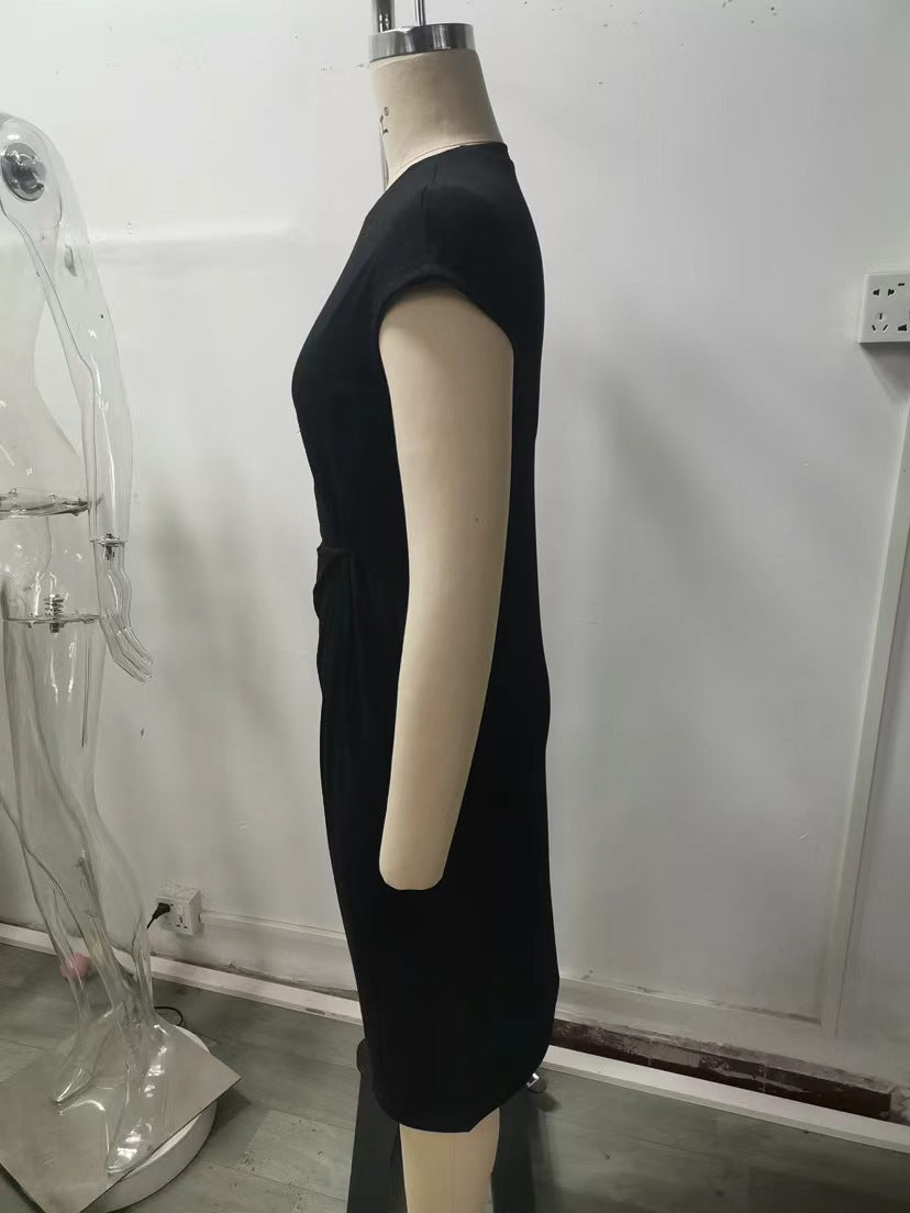 Damen elegantes Wickelkleid mit figurbetontem Design und feinem Jersey-Material Shopnory