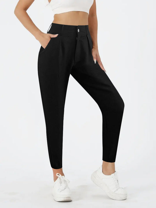 Damen Hochtaillierte Chino-Hose mit schmalem Knöchel-Bündchen Shop Nory