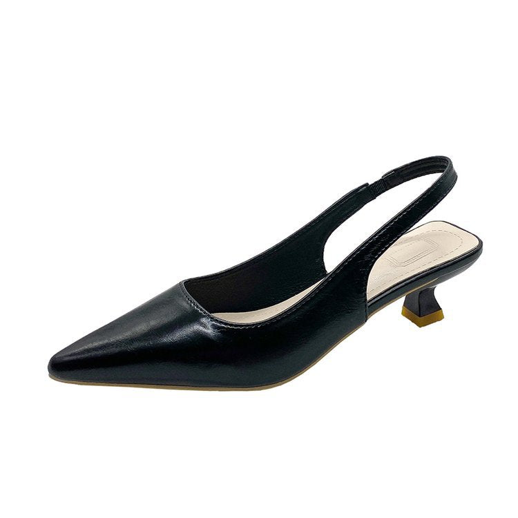 Damen Slingback-Pumps mit spitzer Zehenpartie und modischem Blockabsatz Shopnory