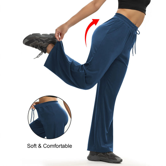 Damen Weit geschnittene Lounge-Jogginghose aus Soft-Jersey mit Kordelzug und Seitentaschen Shopy Nory
