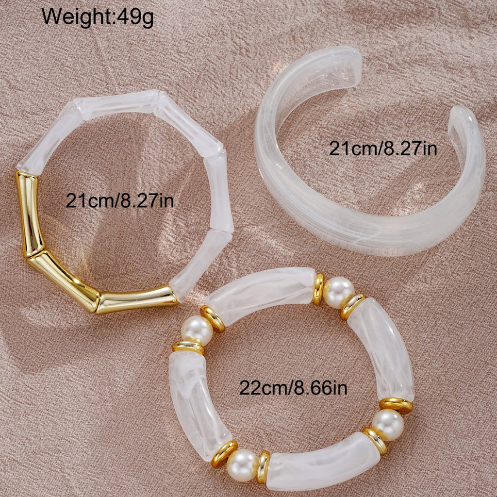 Damen Armreifen-Set aus hochwertigem Metall mit einzigartigen Oberflächenstruktur Shop Nory