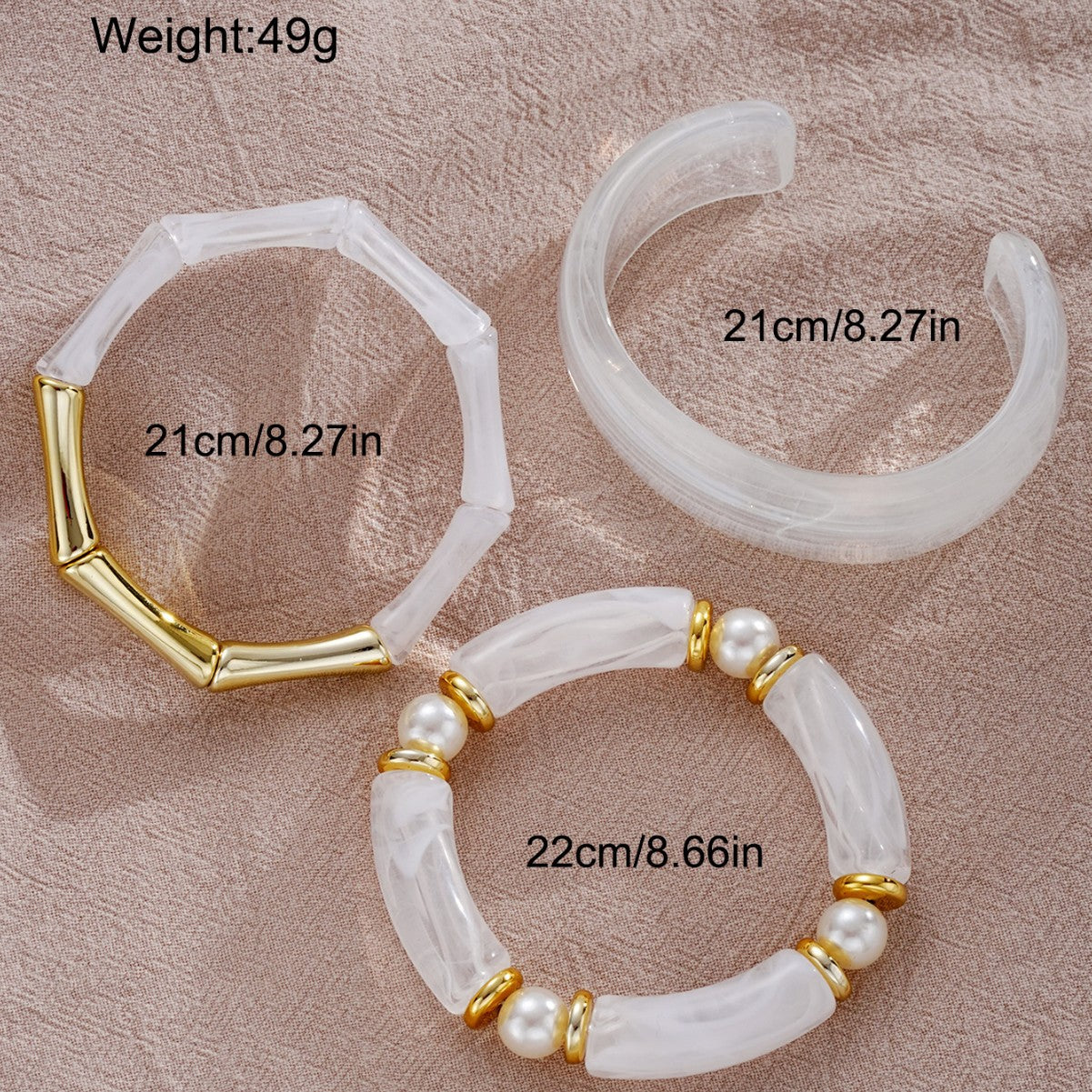 Damen Armreifen-Set aus hochwertigem Metall mit einzigartigen Oberflächenstruktur Shop Nory
