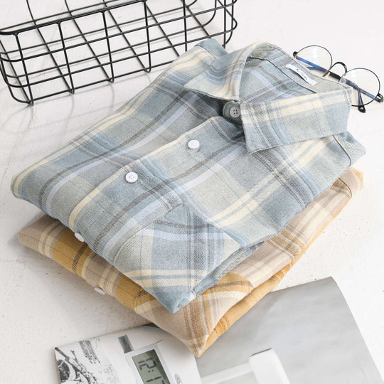 Herren Kariertes Leichtes Flanell-Overshirt mit Brusttasche und Relaxed-Fit Shop Nory