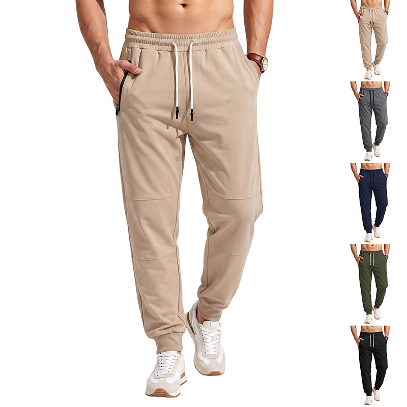 Herren Slim-Fit Performance-Jogginghose aus French-Terry mit Knieeinsatz und Reißverschlusstaschen Shop Nory