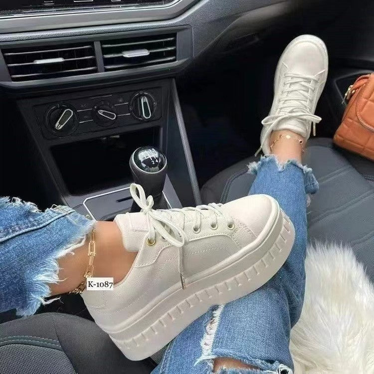 Damen Komfortable High-Top Sneakers mit trendiger Plateau-Sohle