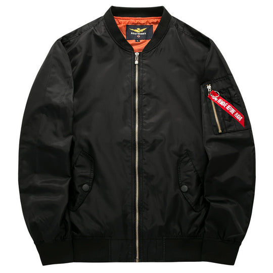 Herren Nylon-Bomberjacke im Pilotenstil mit wattierter Thermofütterung und Ärmeltasche Shop Nory