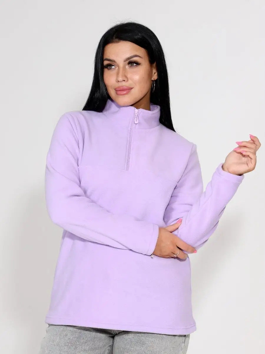 Damen Fleeceoberteil mit kurzem Halbzip und Stehkragen Shop Nory