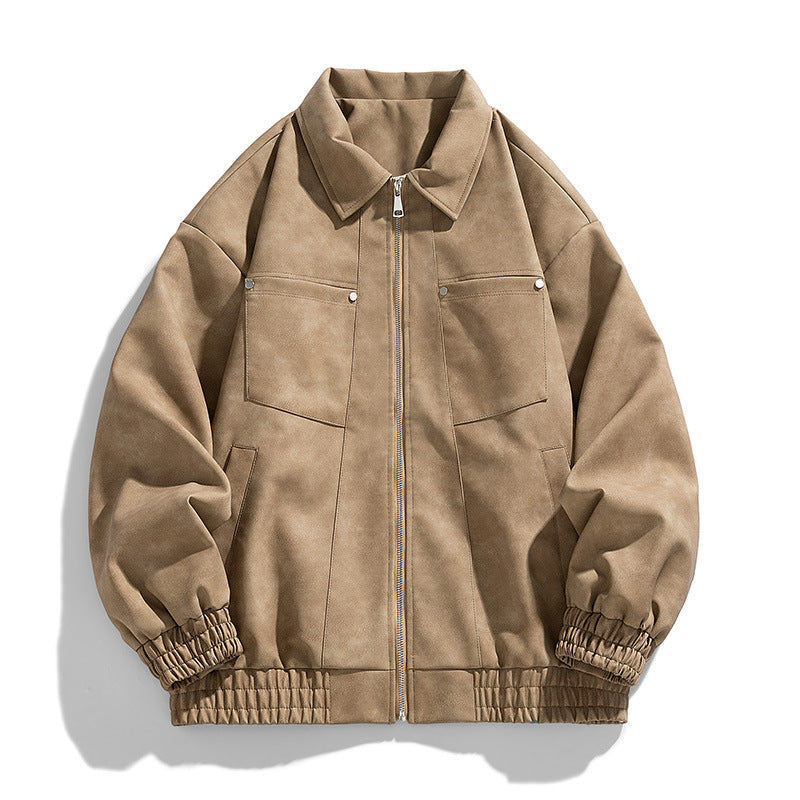 Herren Modische Jacke mit Stehkragen und praktischen Taschen Shop Nory