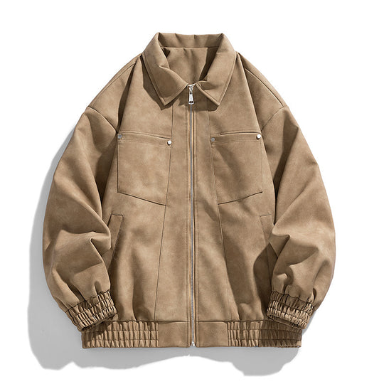 Herren Modische Jacke mit Stehkragen und praktischen Taschen Shop Nory