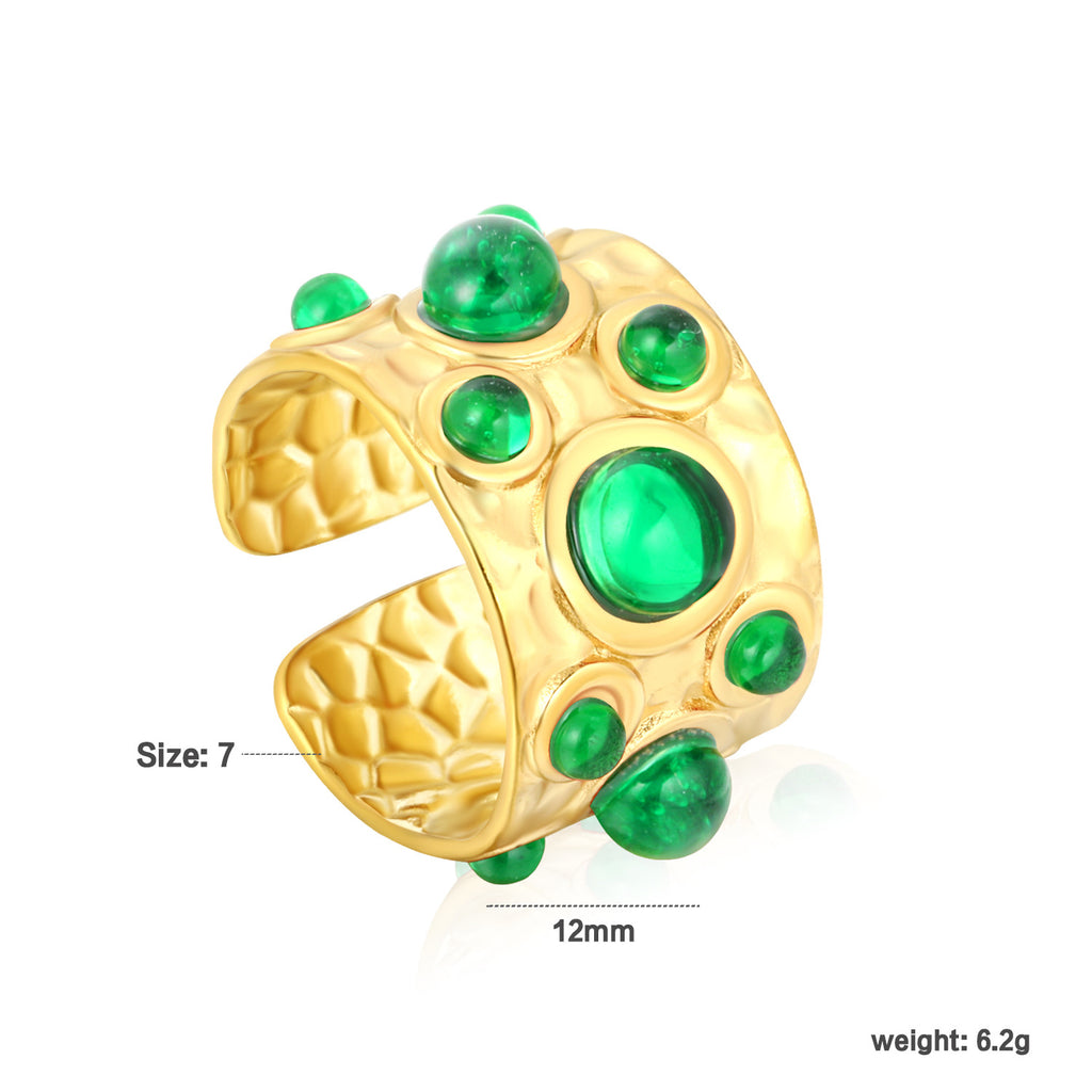 Damen Ring mit kunstvollem Marienkäfer-Anhänger und luxuriöser Perle Shop Nory
