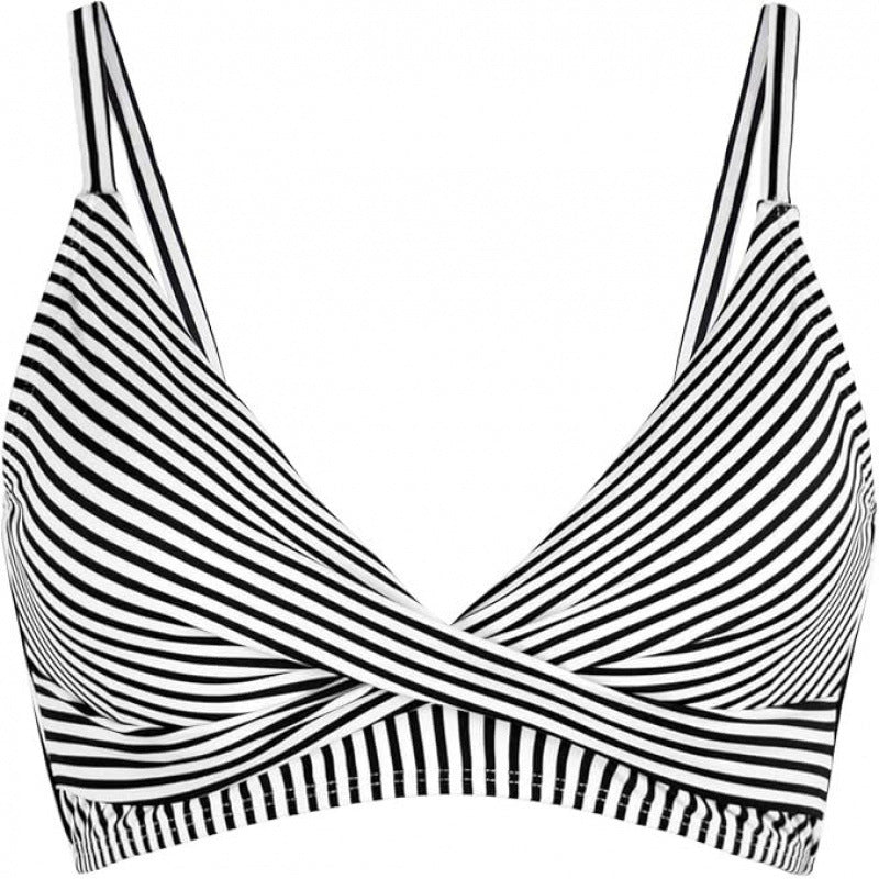 Damen Sportliches Bikini-Oberteil mit Wickel-Design