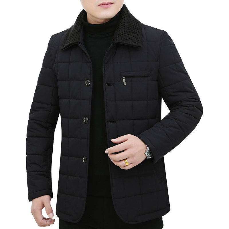 Herren Steppjacke mit Boxsteppung, Cordkragen und Brust-Reißverschlusstasche Shop Nory