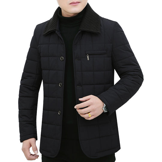 Herren Steppjacke mit Boxsteppung, Cordkragen und Brust-Reißverschlusstasche Shop Nory