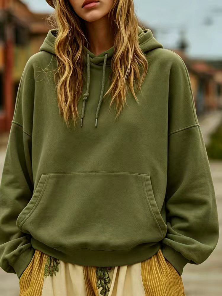 Damen Oversize-Kapuzenpullover mit Kängurutasche und Relaxed-Fit Shop Nory