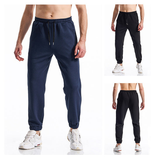 Herren Texturierte Jogginghose mit elastischem Bund, Tunnelzug und gebündeltem Beinabschluss Shop Nory