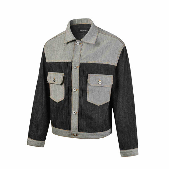 Herren Boxy-Jeansblouson mit kontrastierenden Einsätzen und Utility-Taschen Shop Nory