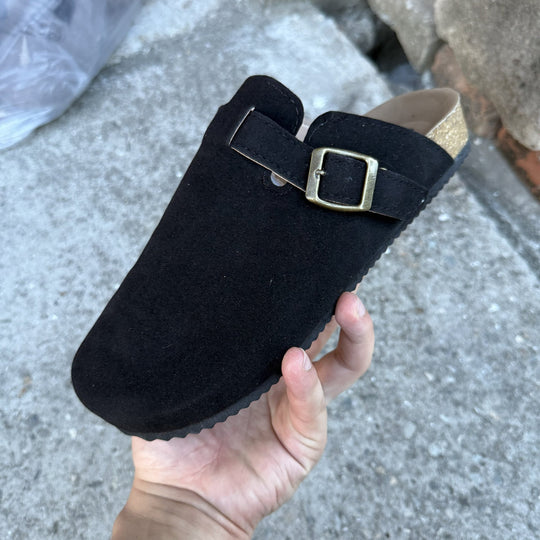 Herren Wildleder Clog mit ergonomischem Kork-Fußbett und verstellbarer Metallschnalle Shop Nory