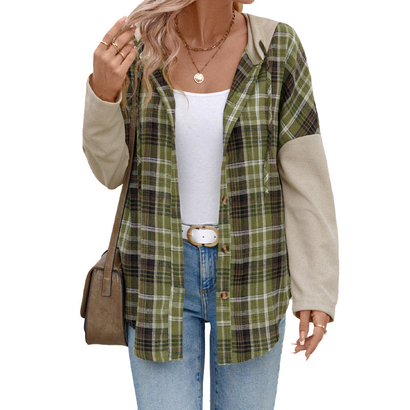 Damen Lässige Karierte Overshirt Shop Nory