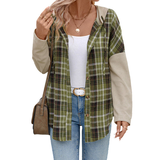 Damen Lässige Karierte Overshirt Shop Nory