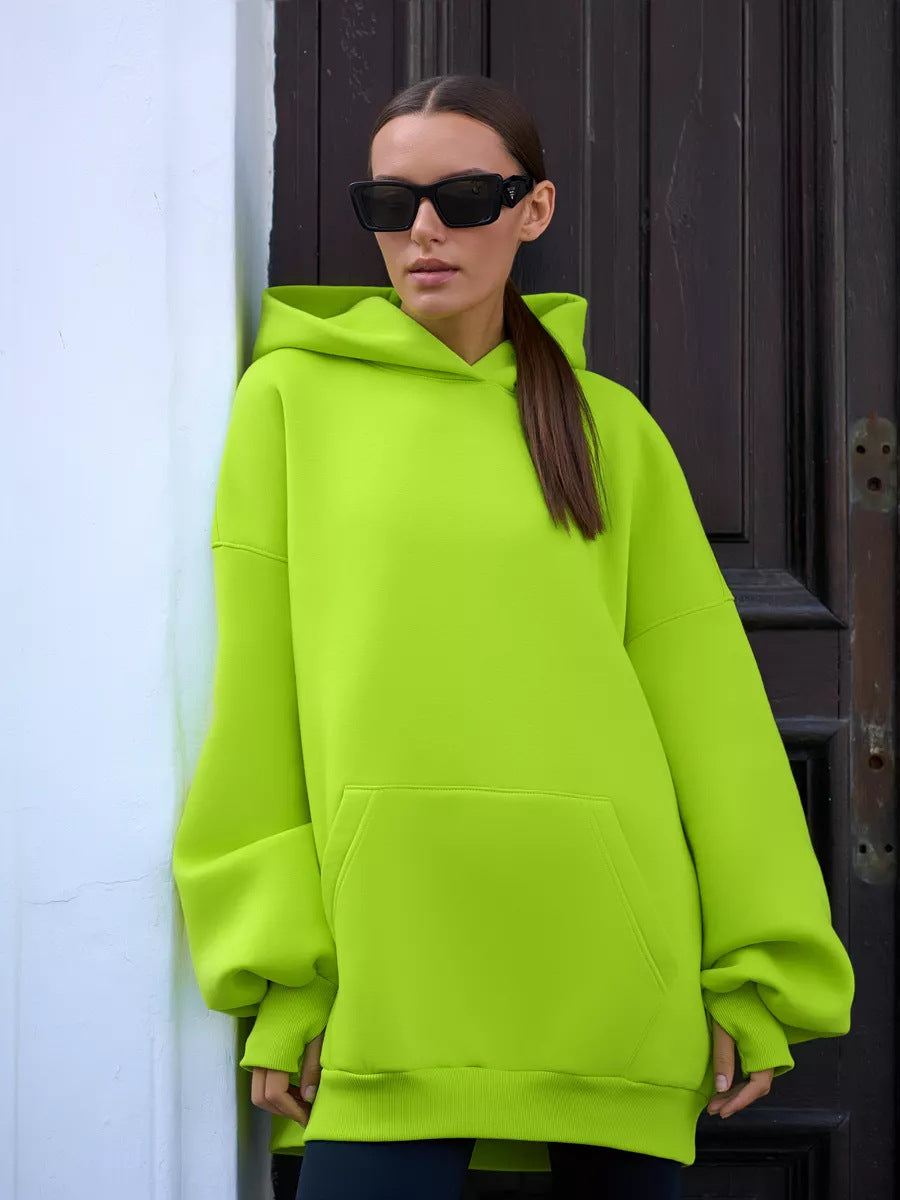 Damen Oversized Kapuzenpullover mit extra weitem Schnitt und Kängurutasche Shop Nory