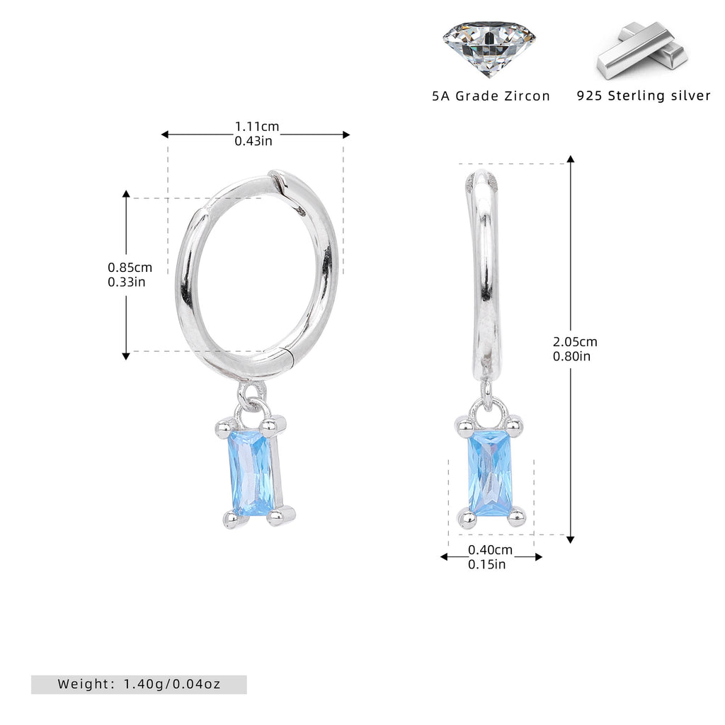 Damen Ohrhänger mit verführerischem Zirkonanhänger aus hochwertigem 925 Sterling Silber Shop Nory