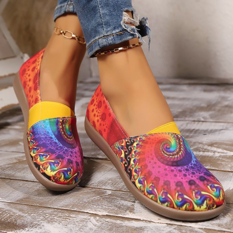Damen farbenfrohe und bequeme Freizeitschlüpfschuhe Shopnory