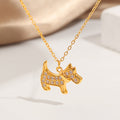 Damen adorables Hunde-Anhänger Halskette Shop Nory