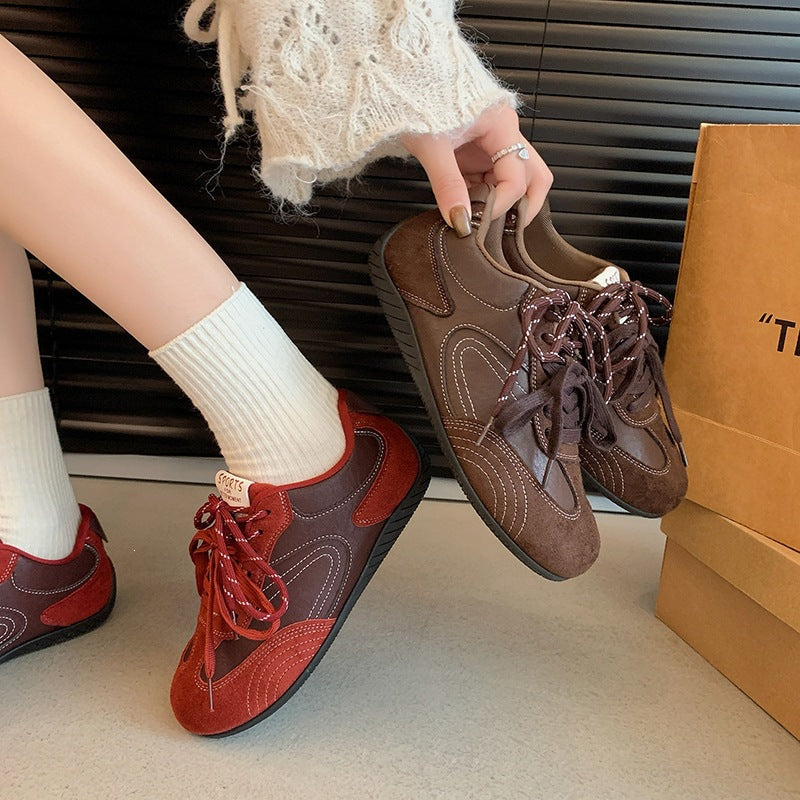 Damen Modische Schnür-Halbschuhe aus Wildleder- und Glattleder mit gepolstertem Komfortfußbett Shop Nory