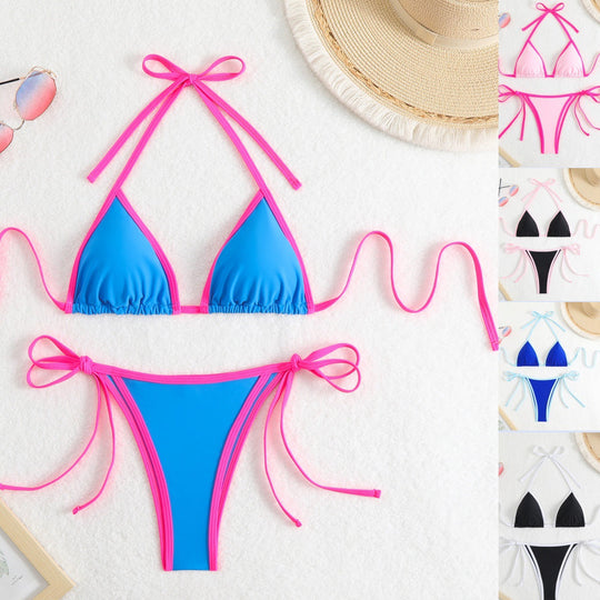 Damen Triangel-Bikini mit verstellbaren Trägern