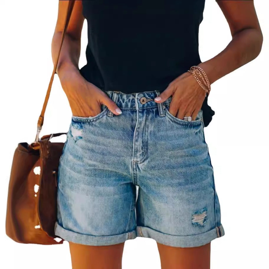 Damen Jeans-Shorts mit moderner und lässiger Passform