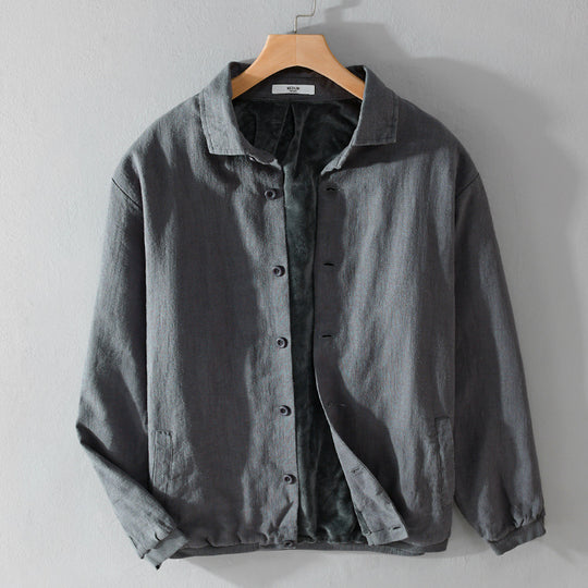 Herren Gefütterte Overshirt-Jacke aus Leinen-Mix Shop Nory