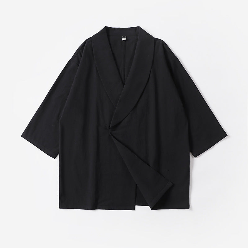 Unisex Oversize-Kimono-Jacke mit Schalkragen und Wickelverschluss Shop Nory