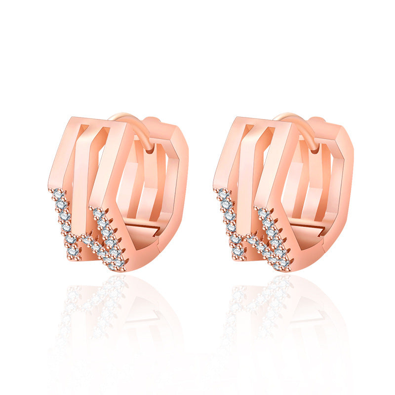 Damen Ohrringe mit modernem geometrischen Design und funkelnden Zirkonia Shop Nory