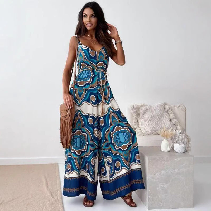 Damen Bohemian Weitbeiniger Bodysuit