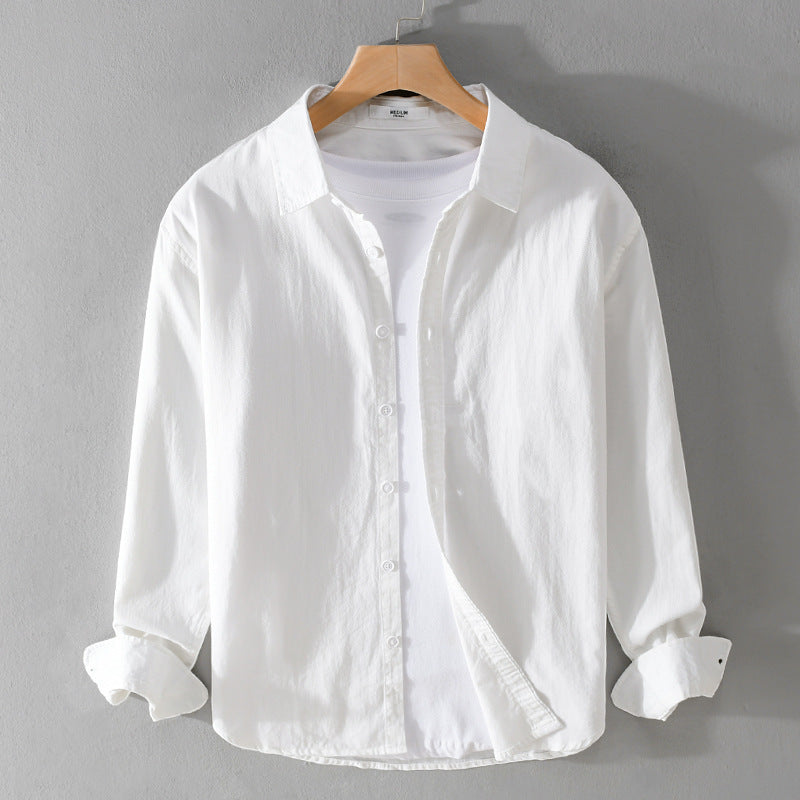 Herren Minimalistisches Leichtes Baumwoll-Überhemd im Relaxed-Look mit abgerundetem Saum Shop Nory