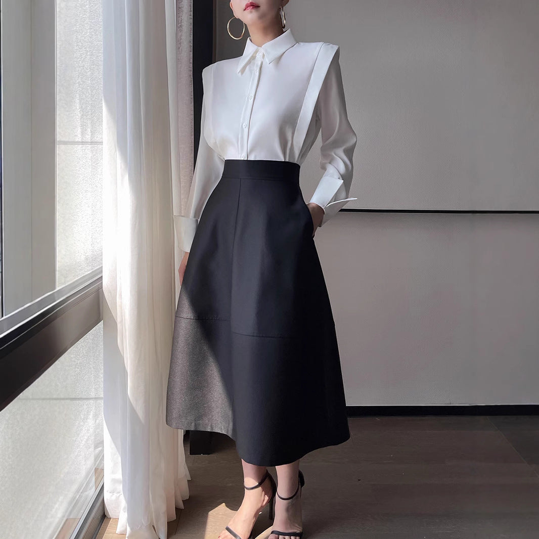 Damen Elegante und modische Bluse mit innovativen Schnitt Shop Nory