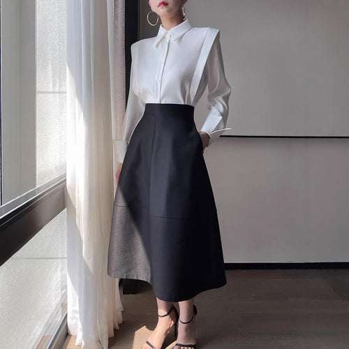 Damen Elegante und modische Bluse mit innovativen Schnitt Shop Nory