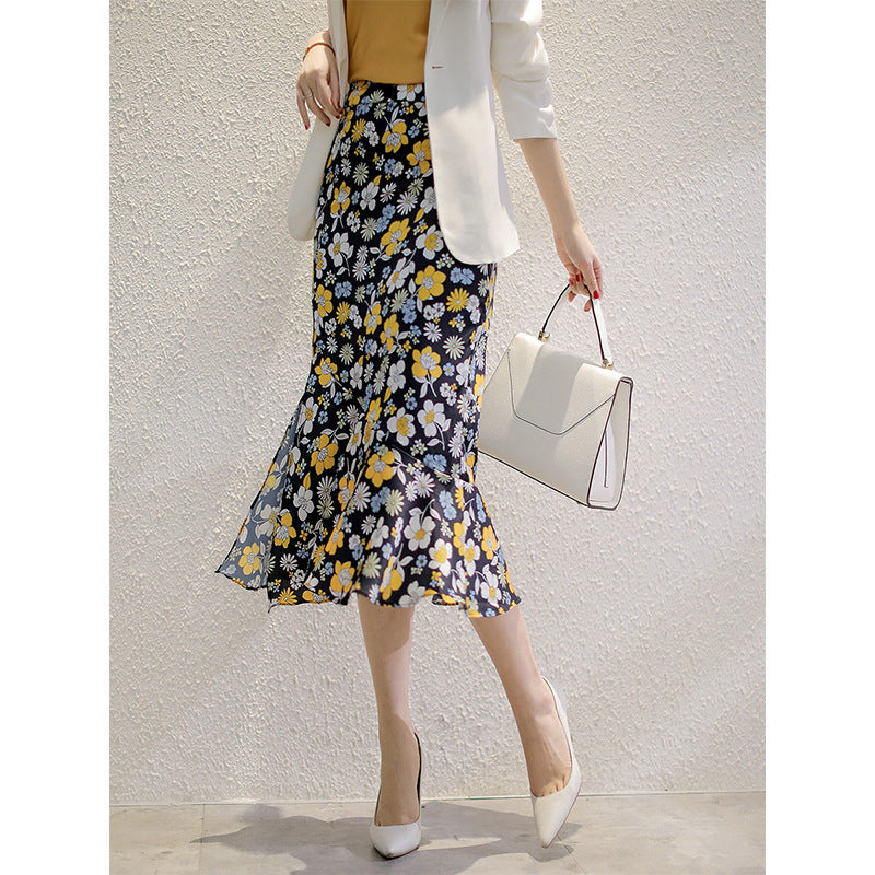 Damen Floraler, schwingender Midirock Shop Nory
