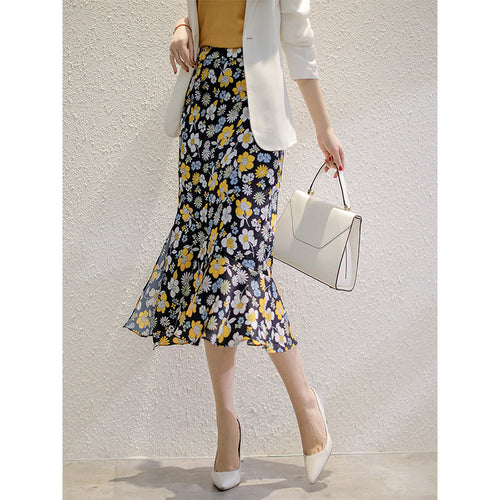 Damen Floraler, schwingender Midirock Shop Nory